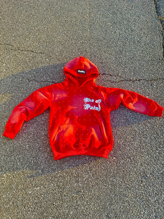 Rich Off Pain hoodie(🍒cherry red)