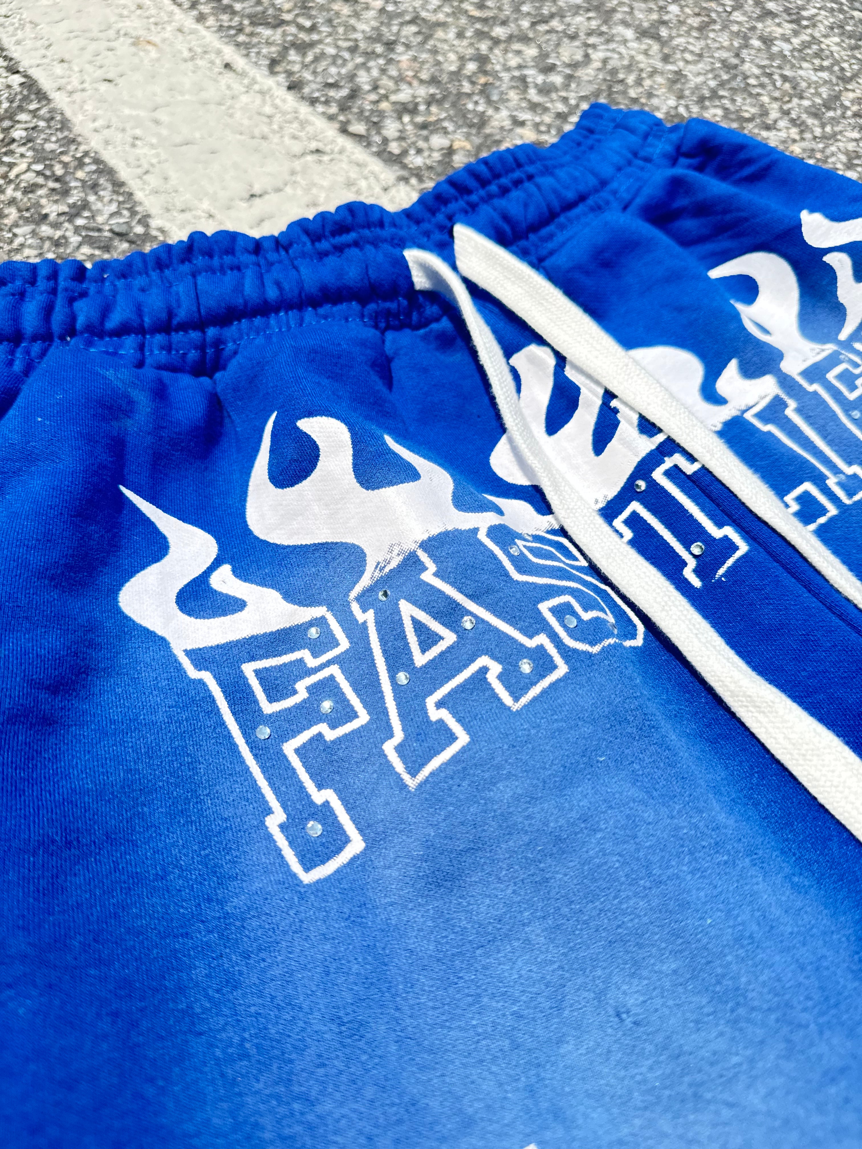 Fastlife rhinestone shorts