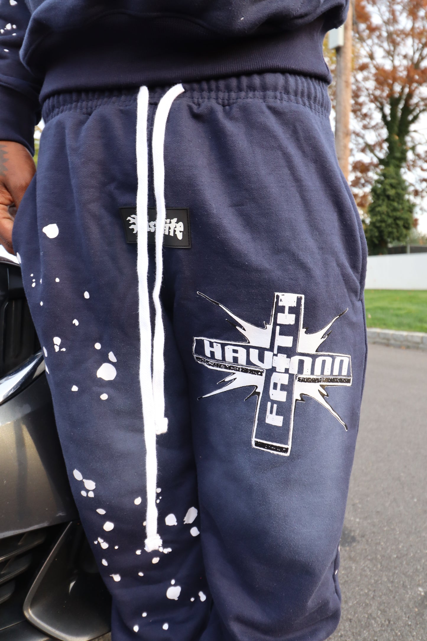 HAVIN FAITH SWEATSUIT(navy blue)