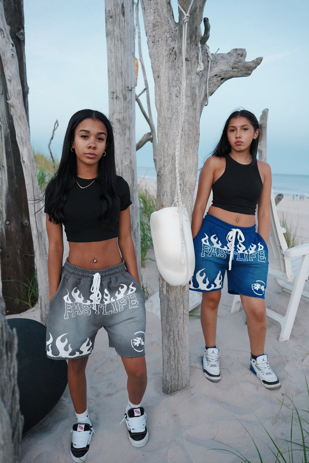 Fastlife rhinestone shorts