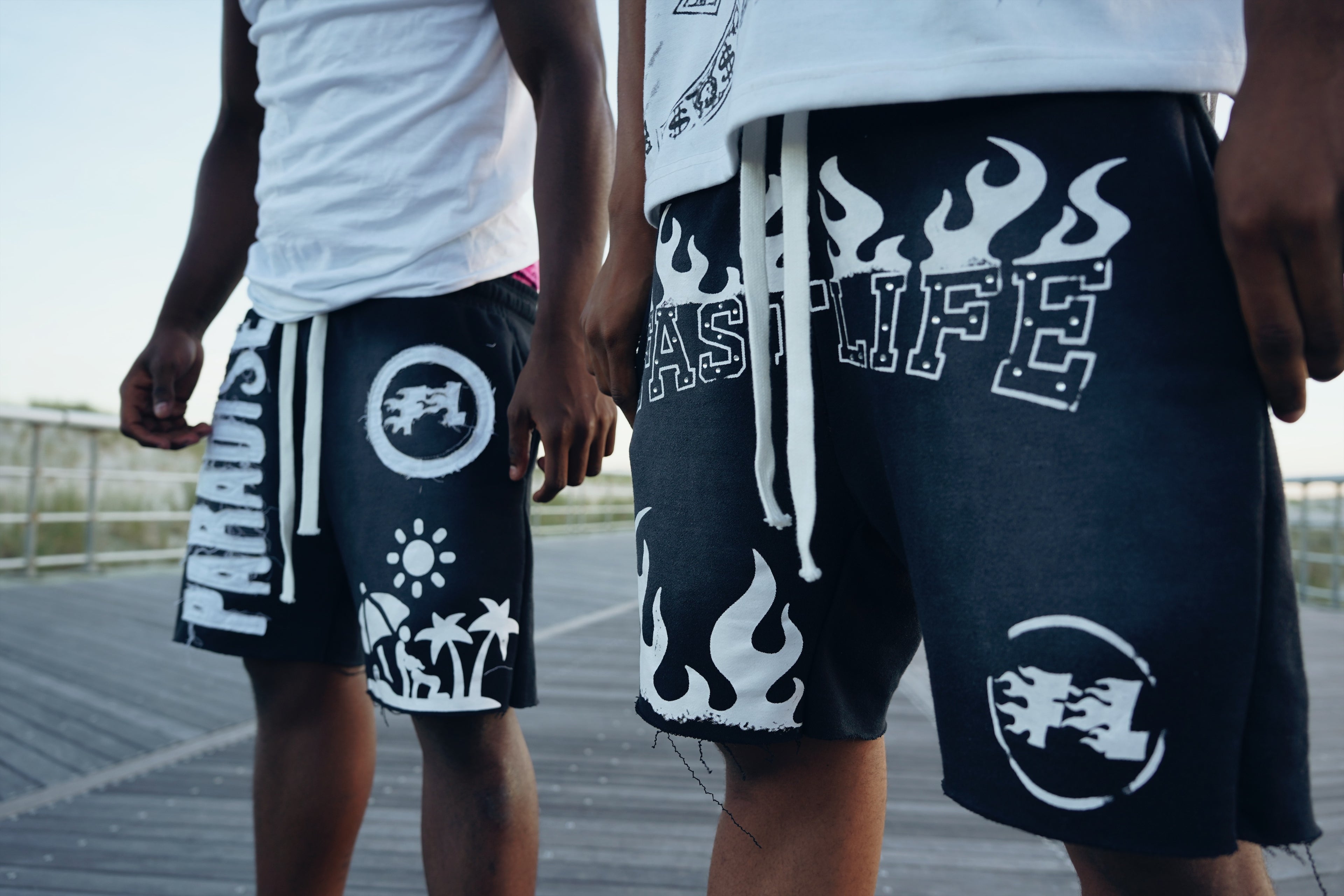 Fastlife rhinestone shorts